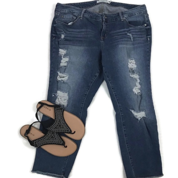 Torrid Jeans Womens Distressed Denim 16 Poshmark